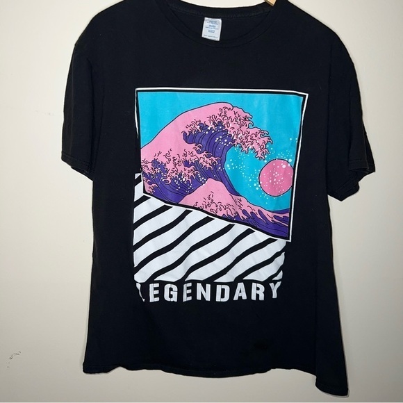 Legendary Ocean Wave Beach Surfing Cotton T-shirt Size XL - Picture 4 of 8